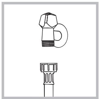 HOTPOINT AR6F 105 EX.M - Connecting the water inlet hose - 1