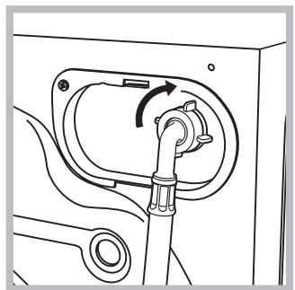 HOTPOINT WDD10760BXEU - Connecting the water inlet hose - 2