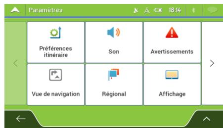 MAPPY S-ESSENTIAL ULTI S556 - Réglages itinéraire - 1