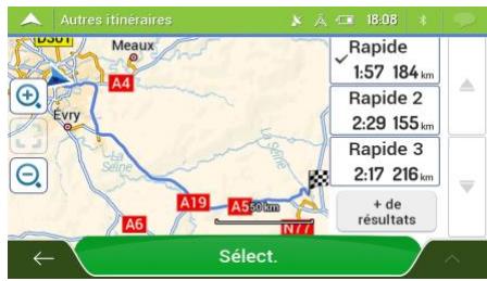MAPPY S-ESSENTIAL ULTI S556 - Sélection d'un autre itinéraire pour un itinéraire existant - 3