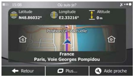 MAPPY ULTI X555 - Vérifier les détails de votre position actuelle (afficher ma position) - 1