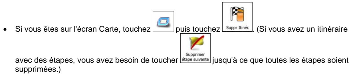 MAPPY ULTI X555 - Supprimer l'itinéraire actif - 1
