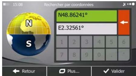 MAPPY ULTI X555 - Saisir les coordonnées de la destination - 1