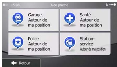 MAPPY ULTI X555 - Sélectionner une assistance à proximité depuis l'option « afficher ma position - 4
