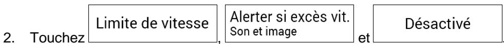 MAPPY ULTI X585 CAMP - Désactiver l'advertissement de limite de vitesse - 2