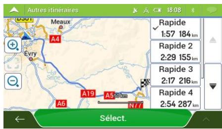 MAPPY ULTI X585 CAMP - Sélection d'un autre itinéraire pour un itinéraire existant - 4