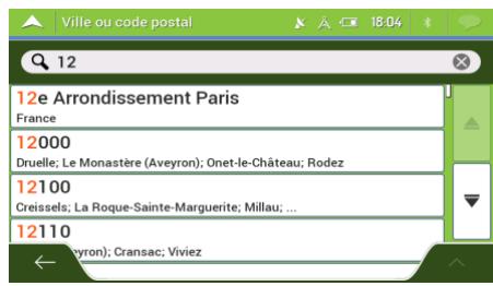 MAPPY ULTI X585 CAMP - Utiliser le code postal pour selectionner une destination - 3