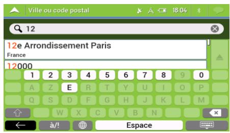 MAPPY ULTI X585 CAMP - Utiliser le code postal pour selectionner une destination - 2