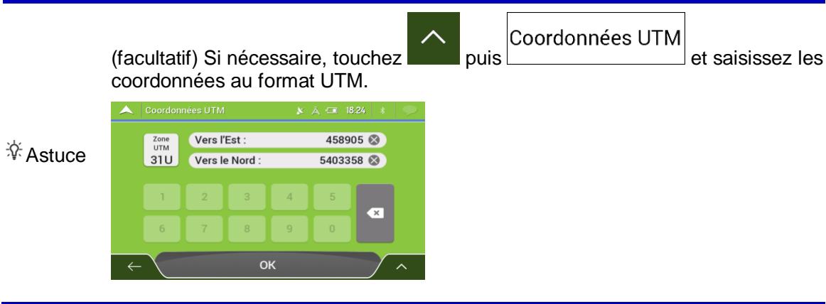 MAPPY ULTI X585 CAMP - Saisir les coordonnées - 4