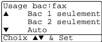 BROTHER MFC-8820D - Régler l'utilisation du bac pour le mode Fax - 1