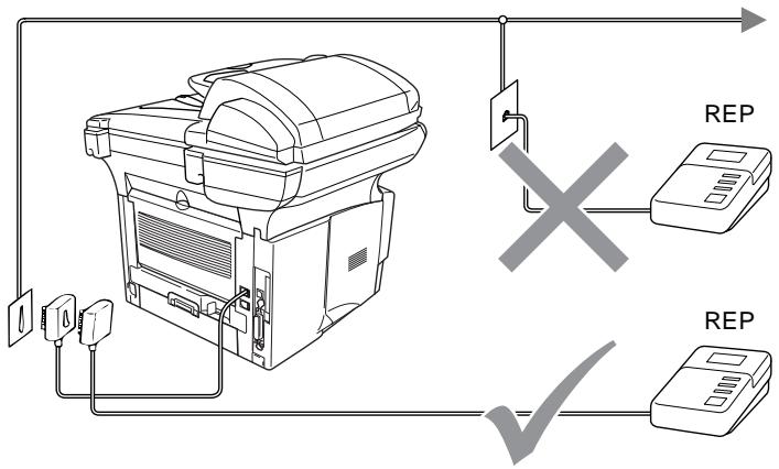 BROTHER MFC-8820D - Ne branchez pas un répondeur ailleurs sur la même ligne téléphonique. - 1