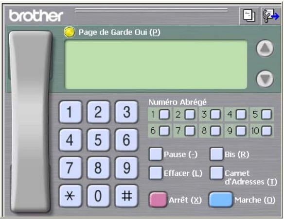 brother Page de Garde Oui (P) Numéro Abrégé 1 2 3 4 5 6 7 8 9 10 Pause (-) Bis (R) Effacer (L) Carnet d'Adresses (I) Arrêt (X) Marche (O)