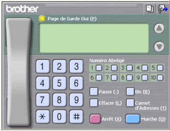 brother Page de Garde Oui (P) Numéro Abrégé 1 2 3 4 5 6 7 8 9 10 Pause (-) Bis (R) Effacer (L) Carnet d'Adresses (I) Arrêt (X) Marche (O)