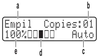 Empil Copies:01 100% Auto a b e d c