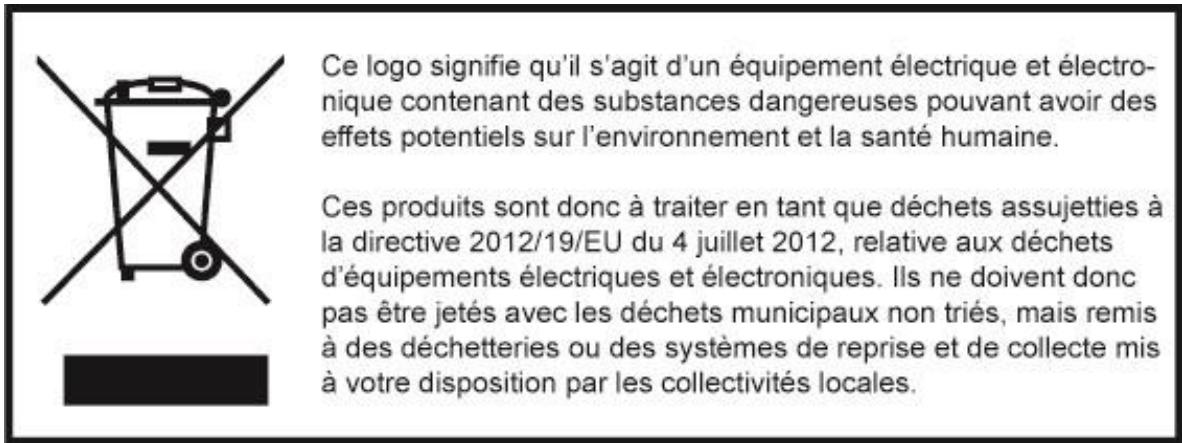 LOGICOM LUXIA 155, LUXIA 155T - - Consigne de mise au rebut de l'appareil - 1