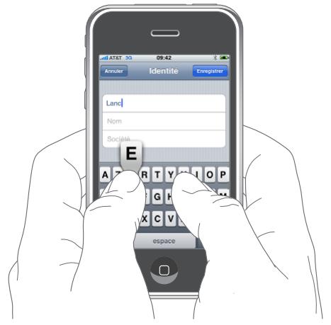 APPLE IPHONE OS 3.0 - Pour saisir du texte : - 1