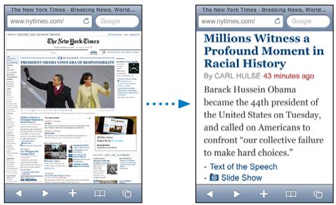 APPLE IPHONE OS 3.0 - Zoom et défilament - 1