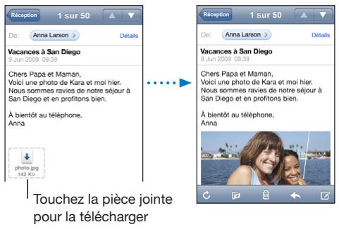 APPLE IPHONE OS 3.0 - Relève de la boîte aux lettres et lecture du courrier électronique - 4