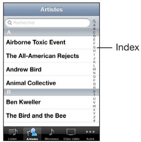 APPLE IPHONE OS 3.0 - Listes - 1