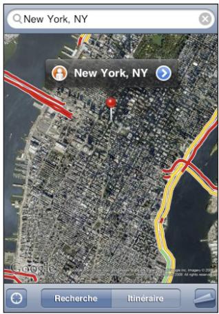 APPLE IPHONE OS 3.0 - Recherche et visualisation de lieux - 5