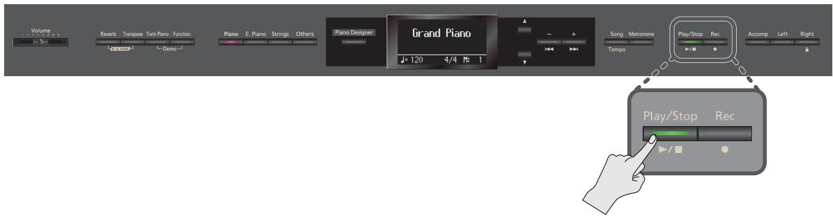 ROLAND HP307-PE - Lancer/arrêter l'enregistrement - 1