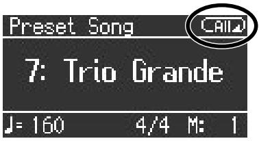 ROLAND HP307-PE - Maintenez le bouton [song] (tempo) enfoncé et appuyez sur le bouton [▶/■]. - 1