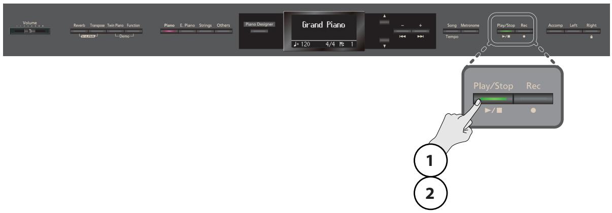 ROLAND HP307-PE - Enregistrements et boutons de piste - 1