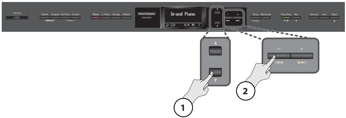 ROLAND HP307-PE - Sélectionner le morceau à supprimer - 1