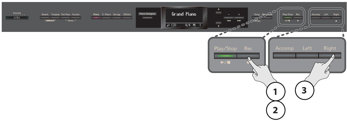 ROLAND HP307-PE - Préparatifs pour l'enregistrement - 1