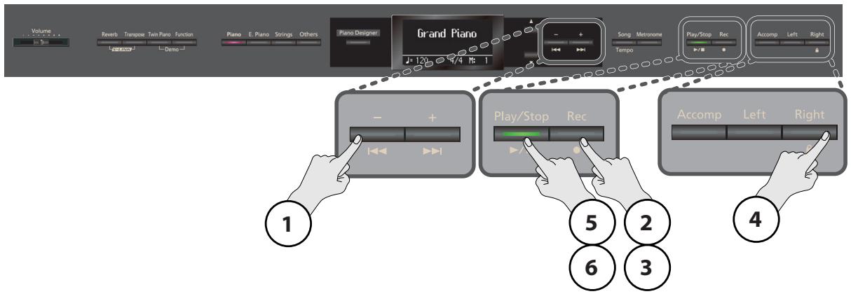 ROLAND HP307-PE - Appuyez sur le bouton [▶/■]. - 1