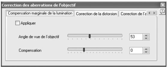 PENTAX K10D - -Réglage de la correction des aberrations de l'objet - 1