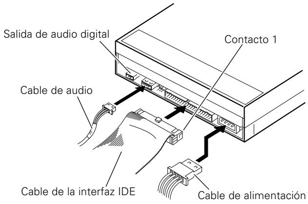 Salida de audio digital Cable de audio Cable de la interfaz IDE Cable de alimentación Contacto 1