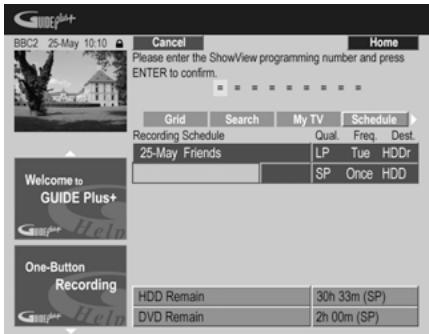 PIONEER DVR-560H-S - Utilisez les touches numériques pour taper le numéro ShowView de programmation. - 1
