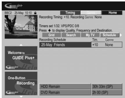 PIONEER DVR-560H-S - Appuyez sur → pour accéder aux options complémentaires d'enregistrement. - 1