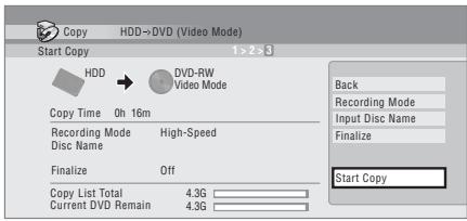 PIONEER DVR-560H-S - 📋 Sélectionnez 'Start Copy' pour lancer la copie. - 1