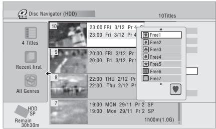 Disc Navigator (HDD) 10Titles 4 Titles Recent first All Genres HDD SP Remain 30h30m 23:00 FRI 3/12 Pr 4 23:00 Fri 3/12 Pr 4 20:00 FRI 3/12 Pr 20:00 Fri 3/12 Pr 22:00 THU 2/12 Pr 22:00 Thu 2/12 Pr 19:00 MON 29/11 Pr 2 SP 19:00 Mon 29/11 Pr 2 SP 1h00m(1.0G)