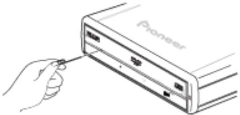 PIONEER DVR-X122 - Éjection manuelle d'un disque - 1