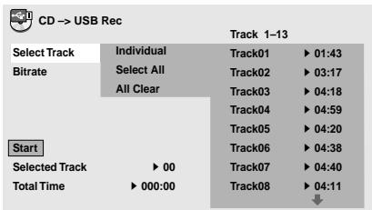 PIONEER DV-610AV-S - Drucken Sie HOME MENU, und wahren Sie „CD -> USB Rec". - 3