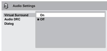 PIONEER DV-610AV-S - Menu „Audio Settings" - 2