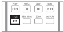 PIONEER DV-610AV-S - Drucken Sie USB REC, wonach der Bildschirm „CD -> USB Rec" erscheint. - 1