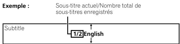 PIONEER BDP-LX08 - Pendant la lecture, appuyez sur SUBTITLE. - 2