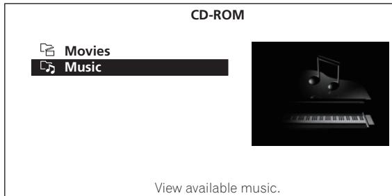 PIONEER BDP-LX08 - Sélectionnez Music. - 1