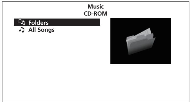 PIONEER BDP-LX08 - Sélectionnez Folders ou All Songs. - 1