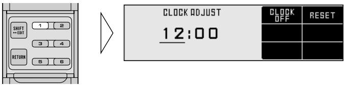 PIONEER RS-D7R - Affichage de la page de réglage de l'horloge - 1