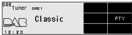 DAB TUNER DAB1 DAB Classic 12:20 PTY