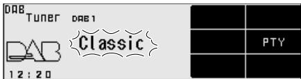 DAB Tuner DAB1 Classic 12:20 PTY