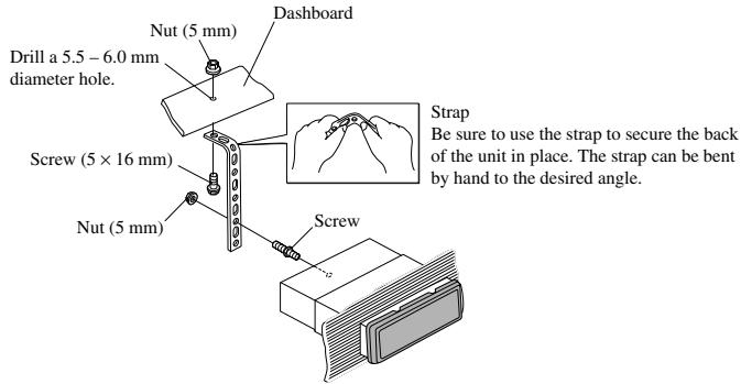 PIONEER DEH-P9200R - Installation without the rubber bush (Fig. 9) - 1