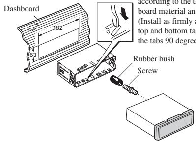 PIONEER DEH-P9200R - Installation with the rubber bush (Fig. 8) - 2