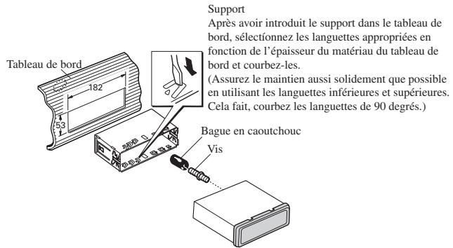 PIONEER DEH-P9200R - Installation avec une bague en caoutchouc (Fig. 8) - 1