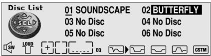 PIONEER DEH-P920R - Choix d'un disque sur la liste des titres (Disc List) - 2